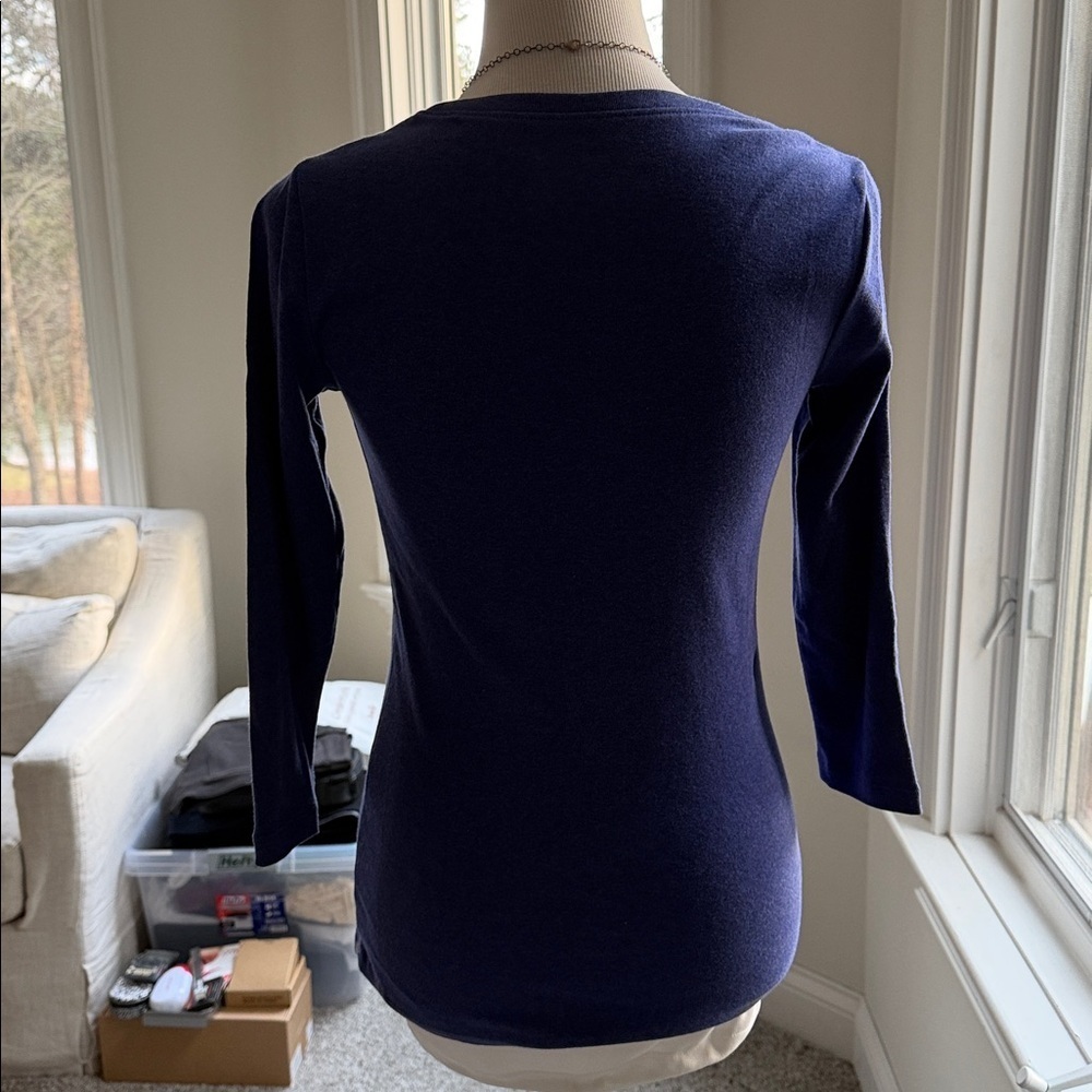 Eddie Bauer Outdoor 3/4 Sleeve 100% Cotton Scoop neck Tee, Small, Like New - Picture 4 of 7
